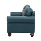 Flavio 81″ Genuine Leather Sofa – Vintage Glam Mid-Century Design