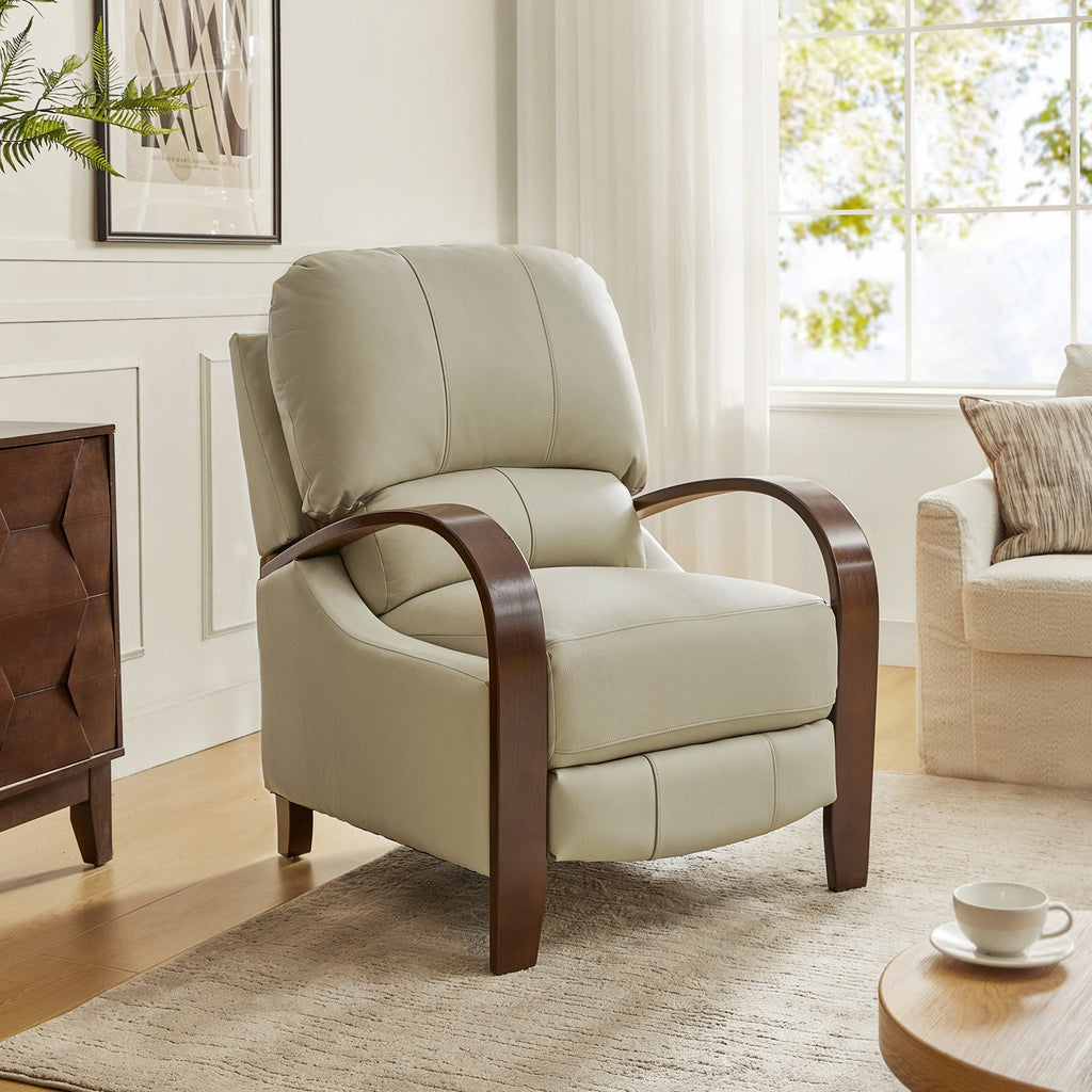 Melisa Genuine Leather Manual Recliner