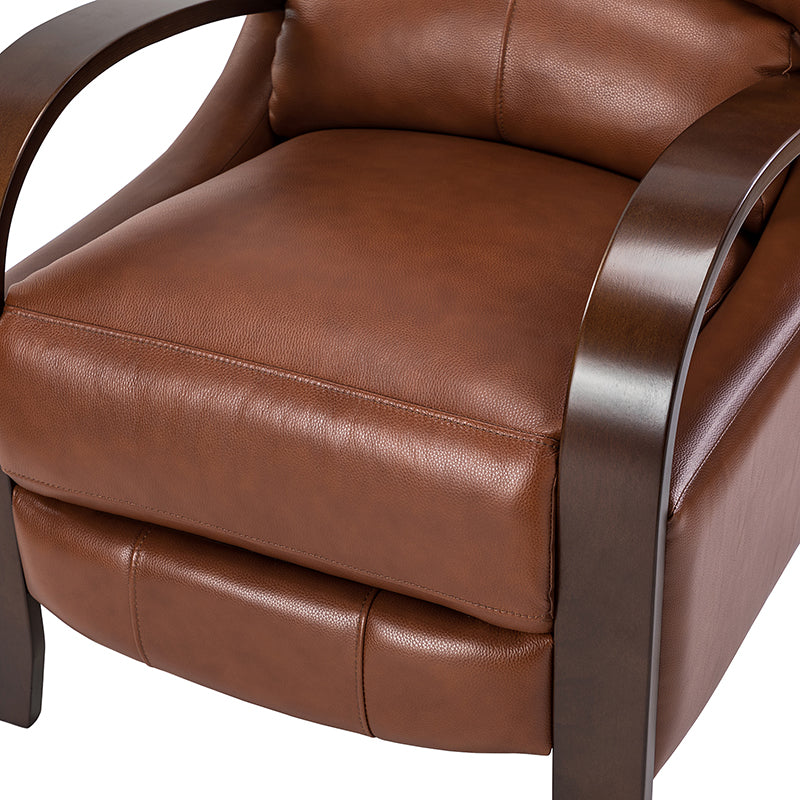 Melisa Genuine Leather Manual Recliner