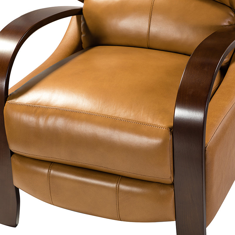 Melisa Genuine Leather Manual Recliner
