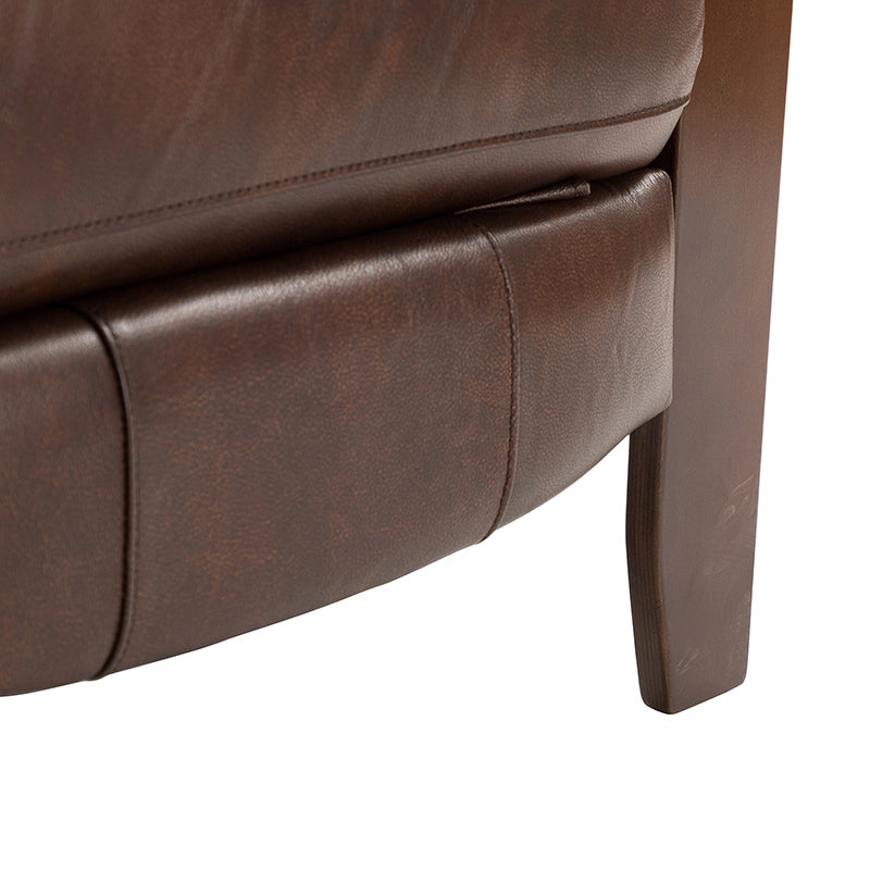 Melisa Genuine Leather Manual Recliner