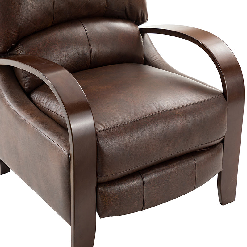 Melisa Genuine Leather Manual Recliner