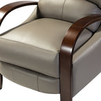 Melisa Genuine Leather Manual Recliner
