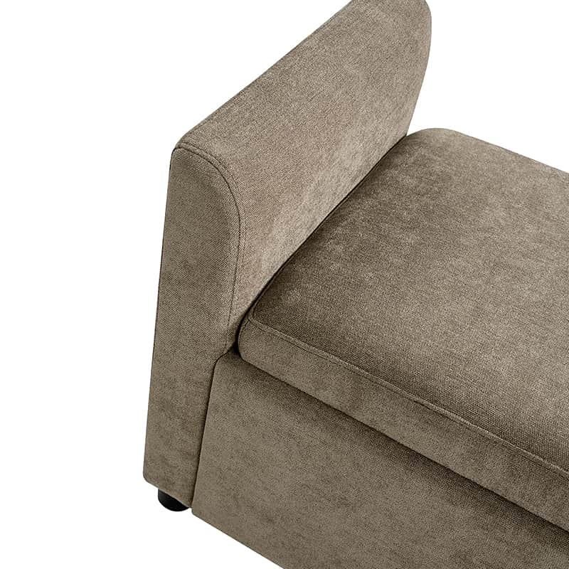 Benito 59.4 Wide End of Bed Storage Couch Bench with Two Throw Pillows