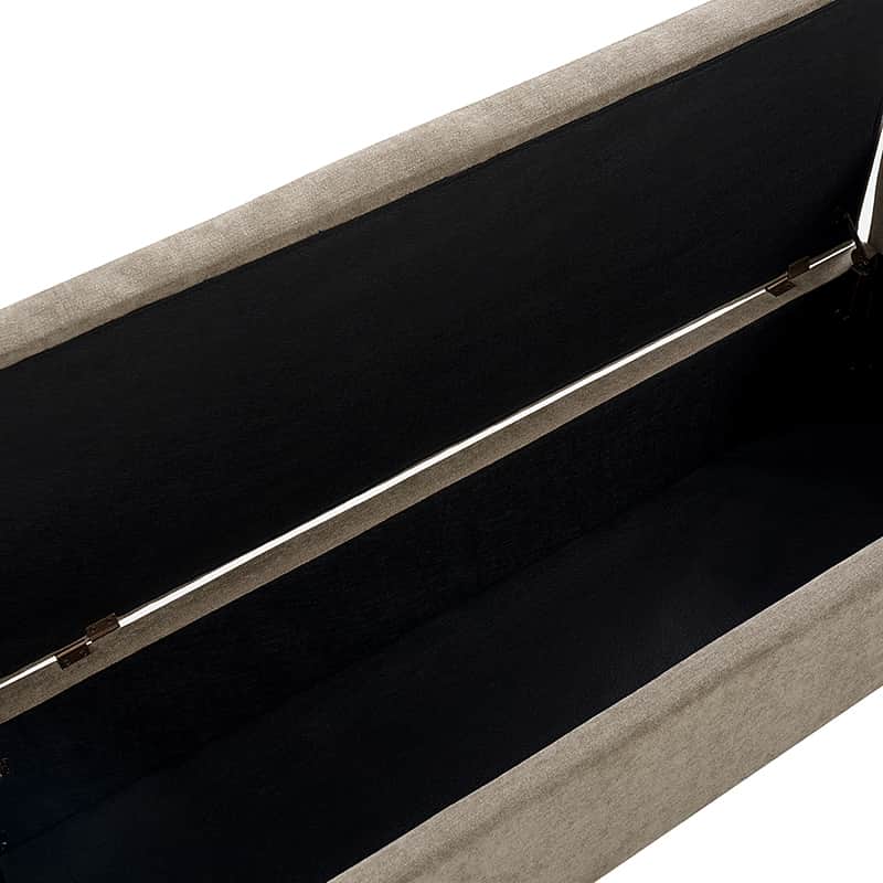 Benito 59.4 Wide End of Bed Storage Couch Bench with Two Throw Pillows