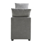 Benito 59.4 Wide End of Bed Storage Couch Bench with Two Throw Pillows