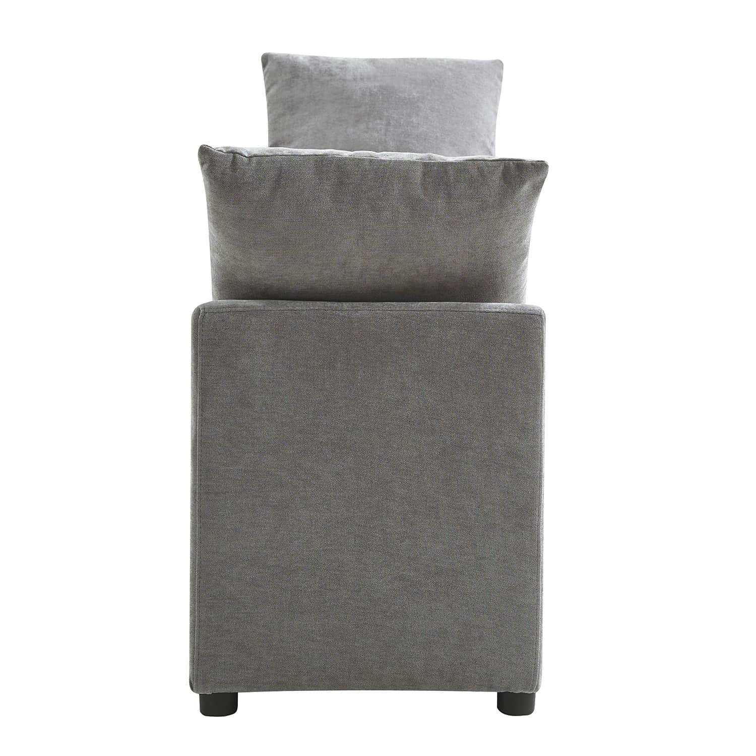 Benito 59.4 Wide End of Bed Storage Couch Bench with Two Throw Pillows