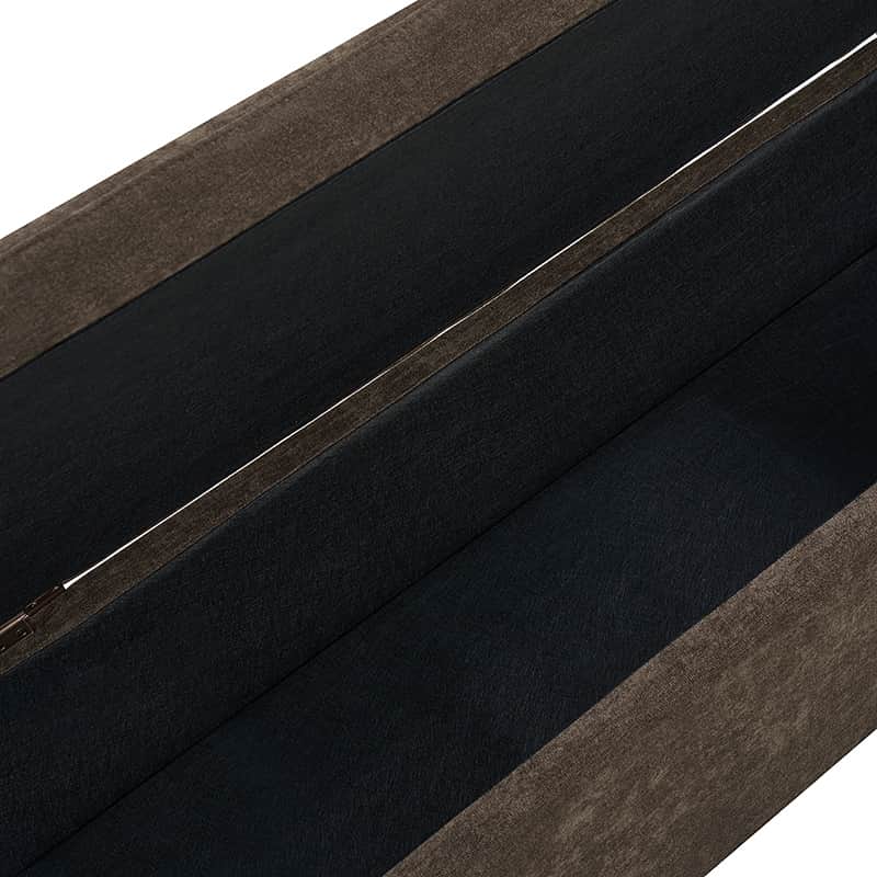 Benito 59.4 Wide End of Bed Storage Couch Bench with Two Throw Pillows