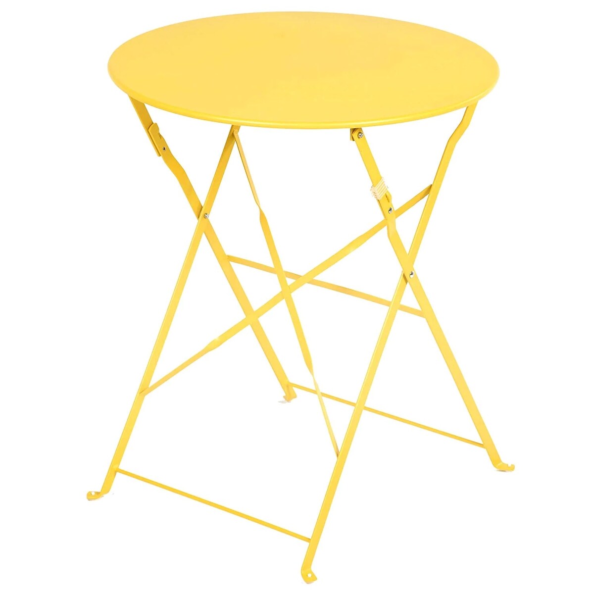 3pc Metal Folding Bistro Set, Weather-Resistant Outdoor/Indoor Conversation Set for Patio, Yard, Garden