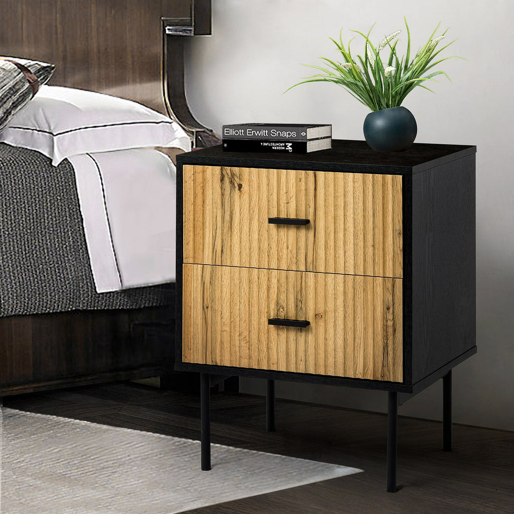 Nahuel Modern Nightstand With Two Drawers(Optional Types)