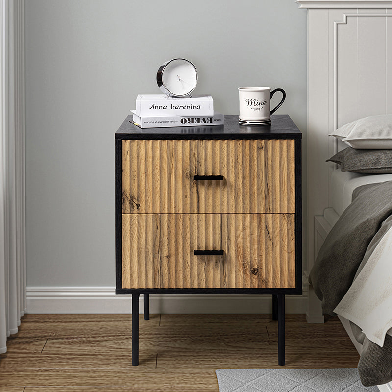 Nahuel Modern Nightstand With Two Drawers(Optional Types)