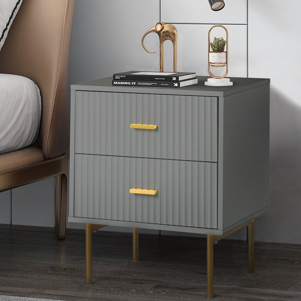 Nahuel Modern Nightstand With Two Drawers(Optional Types)