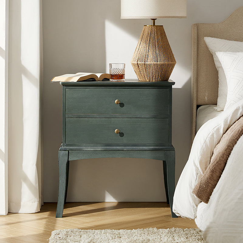 Dominique 28 Tall Solid Wood Nightstand with Hidden Outlet(Optional Types)