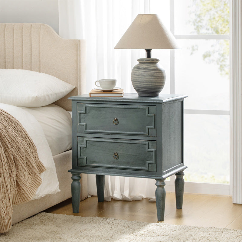 Joah 28Tall Farmhouse 2-Drawer Nightstand with Built-in Charging(Optional Types)