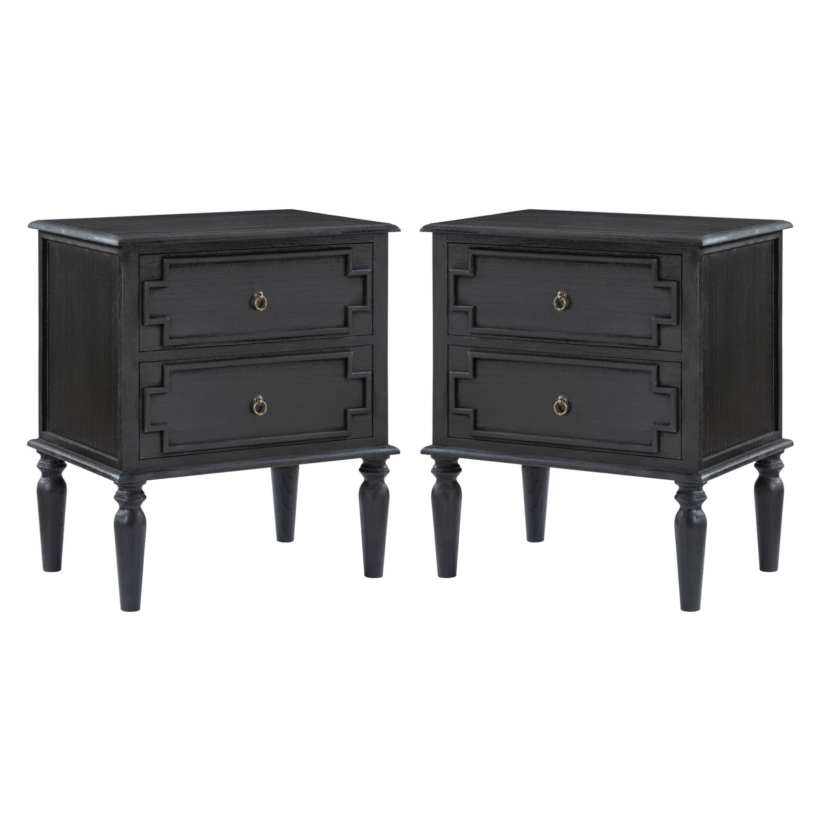 Joah 28Tall Farmhouse 2-Drawer Nightstand with Built-in Charging(Optional Types)