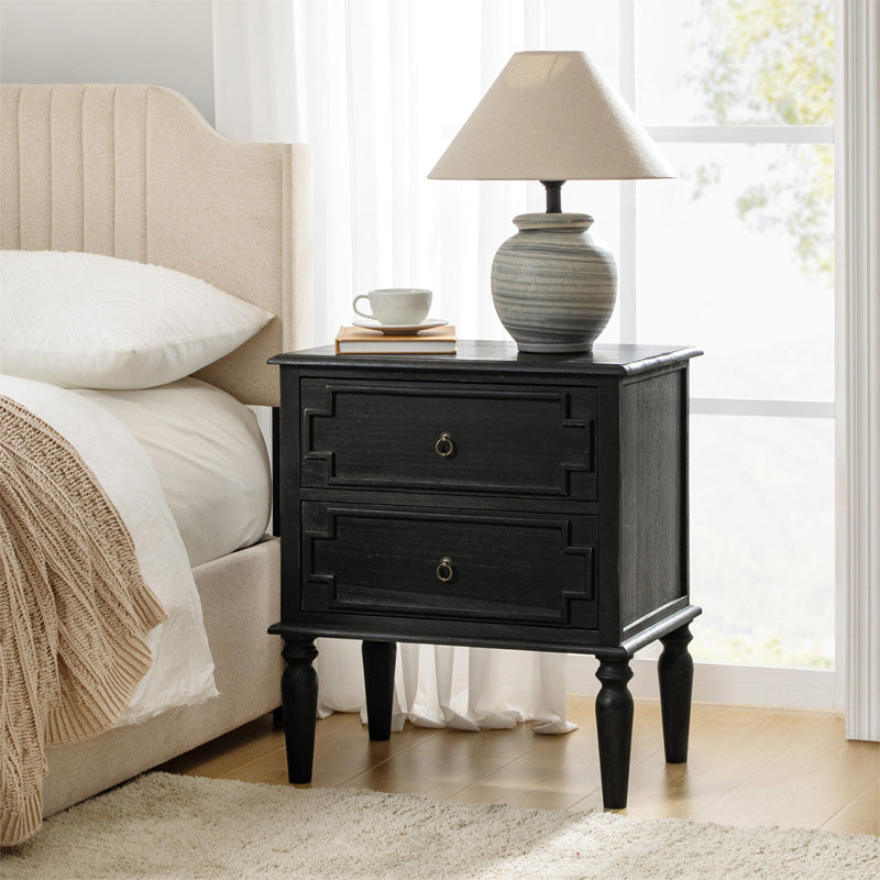 Joah 28Tall Farmhouse 2-Drawer Nightstand with Built-in Charging(Optional Types)