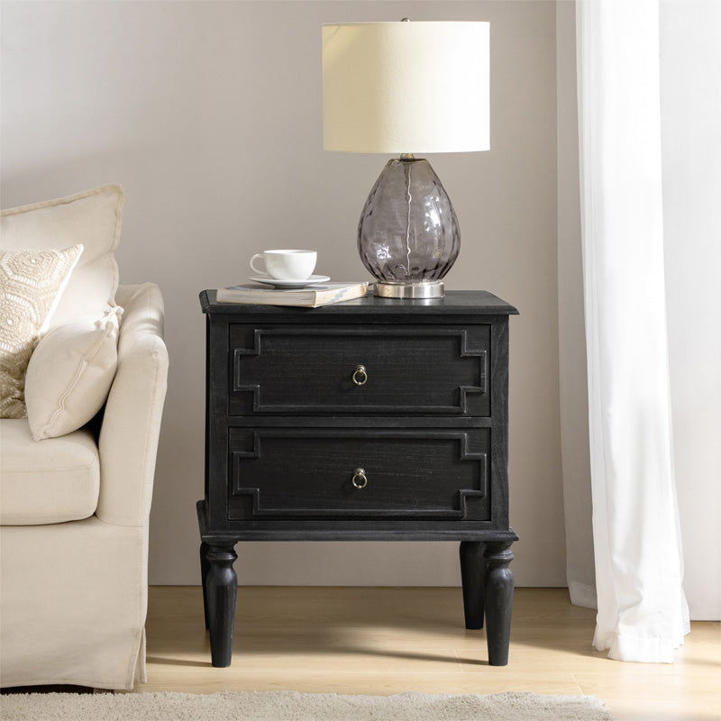 Joah 28Tall Farmhouse 2-Drawer Nightstand with Built-in Charging(Optional Types)