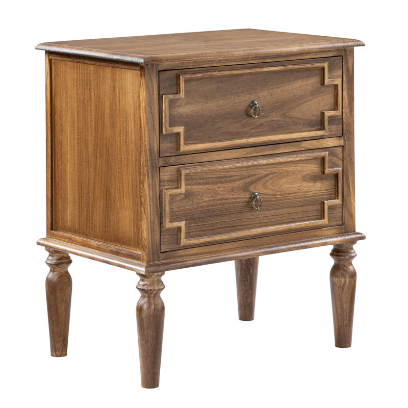 Joah 28Tall Farmhouse 2-Drawer Nightstand with Built-in Charging(Optional Types)