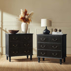 Galatea 3-Drawer Rustic Nightstand with Charging Station(Optional Types)