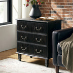 Galatea 3-Drawer Rustic Nightstand with Charging Station(Optional Types)