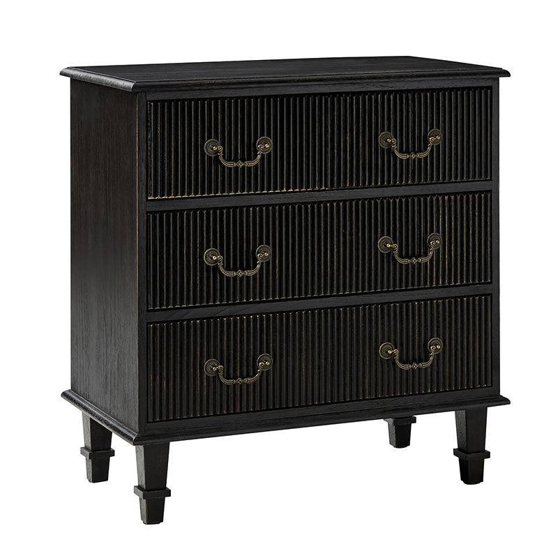 Galatea 3-Drawer Rustic Nightstand with Charging Station(Optional Types)