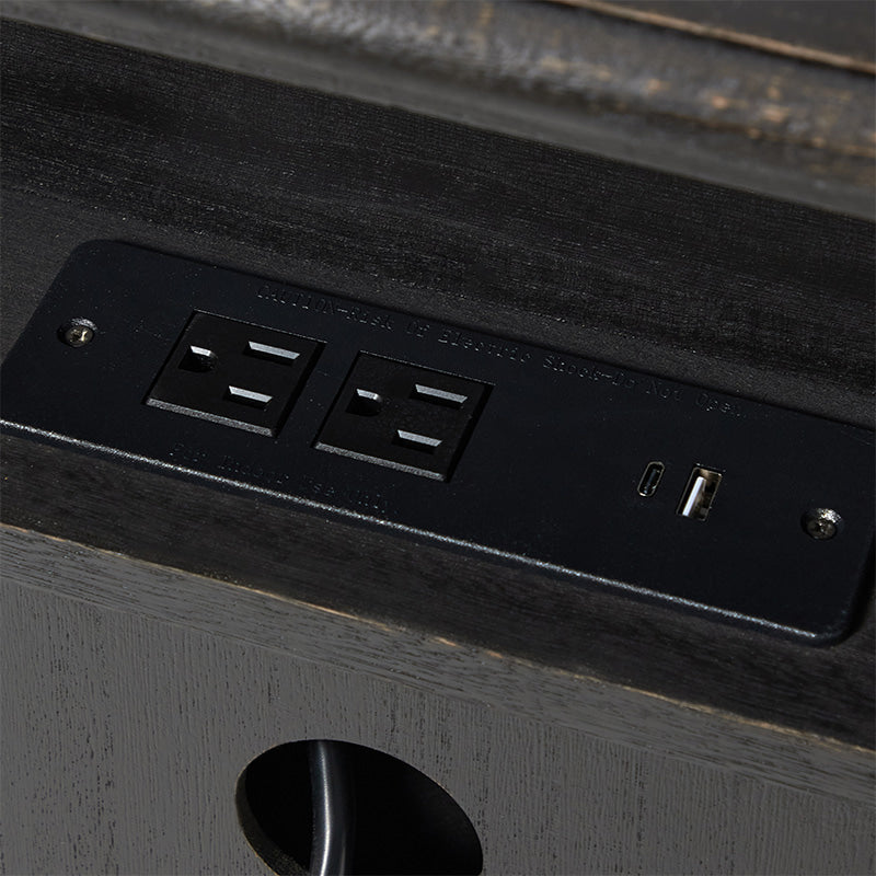 Galatea 3-Drawer Rustic Nightstand with Charging Station(Optional Types)