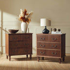 Galatea 3-Drawer Rustic Nightstand with Charging Station(Optional Types)