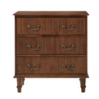 Galatea 3-Drawer Rustic Nightstand with Charging Station(Optional Types)