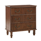 Galatea 3-Drawer Rustic Nightstand with Charging Station(Optional Types)
