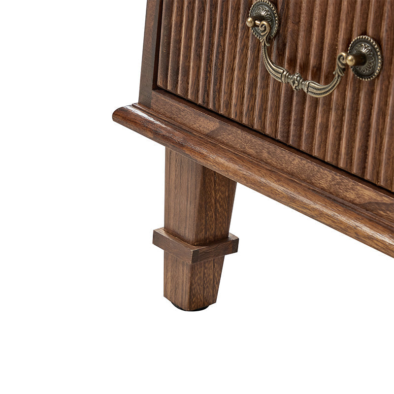 Galatea 3-Drawer Rustic Nightstand with Charging Station(Optional Types)