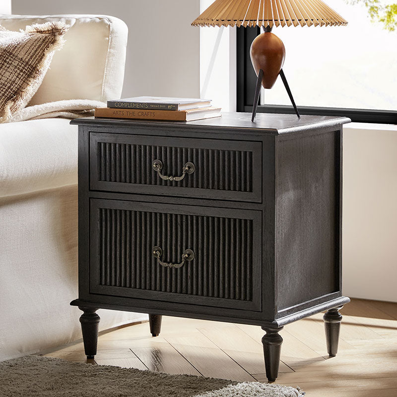 Farmhouse Solid Wood Nightstand (Optional Types)