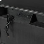 Farmhouse Solid Wood Nightstand with Fluted Drawer(Optional Types)