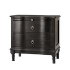 Solid Wood 2 Drawer Nightstand with Charging Ports & Pull-Out Shelf(Optional Types)
