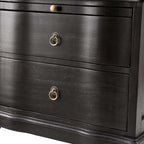 Solid Wood 2 Drawer Nightstand with Charging Ports & Pull-Out Shelf(Optional Types)