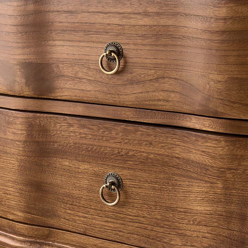 Solid Wood 2 Drawer Nightstand with Charging Ports & Pull-Out Shelf(Optional Types)