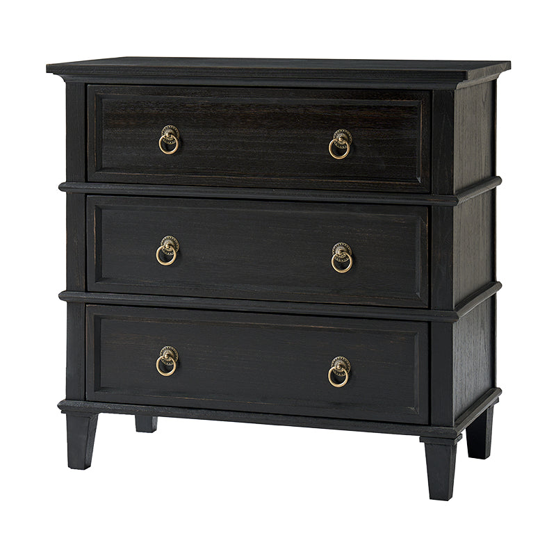 Jules Classic Solid Wood 3-Drawer Nightstand with USB Ports