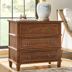 Jules Classic Solid Wood 3-Drawer Nightstand with USB Ports