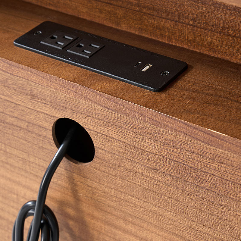 Jules Classic Solid Wood 3-Drawer Nightstand with USB Ports