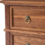 Jules Classic Solid Wood 3-Drawer Nightstand with USB Ports