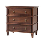 Jules Classic Solid Wood 3-Drawer Nightstand with USB Ports