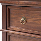 Jules Classic Solid Wood 3-Drawer Nightstand with USB Ports