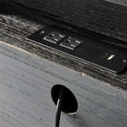 Galatea Fluted 3-Drawer Nightstand in Transitional Style