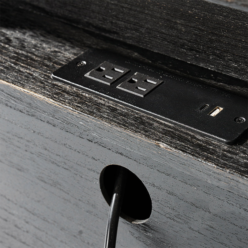 Galatea Fluted 3-Drawer Nightstand in Transitional Style