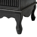 Galatea Fluted 3-Drawer Nightstand in Transitional Style