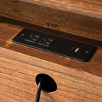 Galatea Fluted 3-Drawer Nightstand in Transitional Style