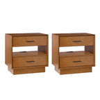 Yoel Hidden Drawer Nightstand with Built-in Outlets(Optional Types)