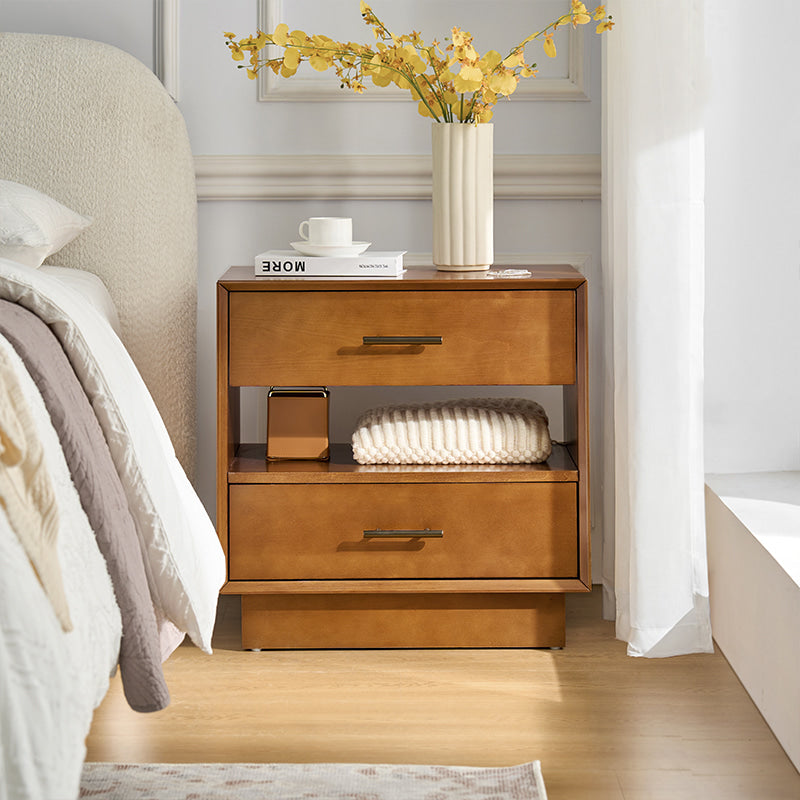 Yoel Hidden Drawer Nightstand with Built-in Outlets(Optional Types)