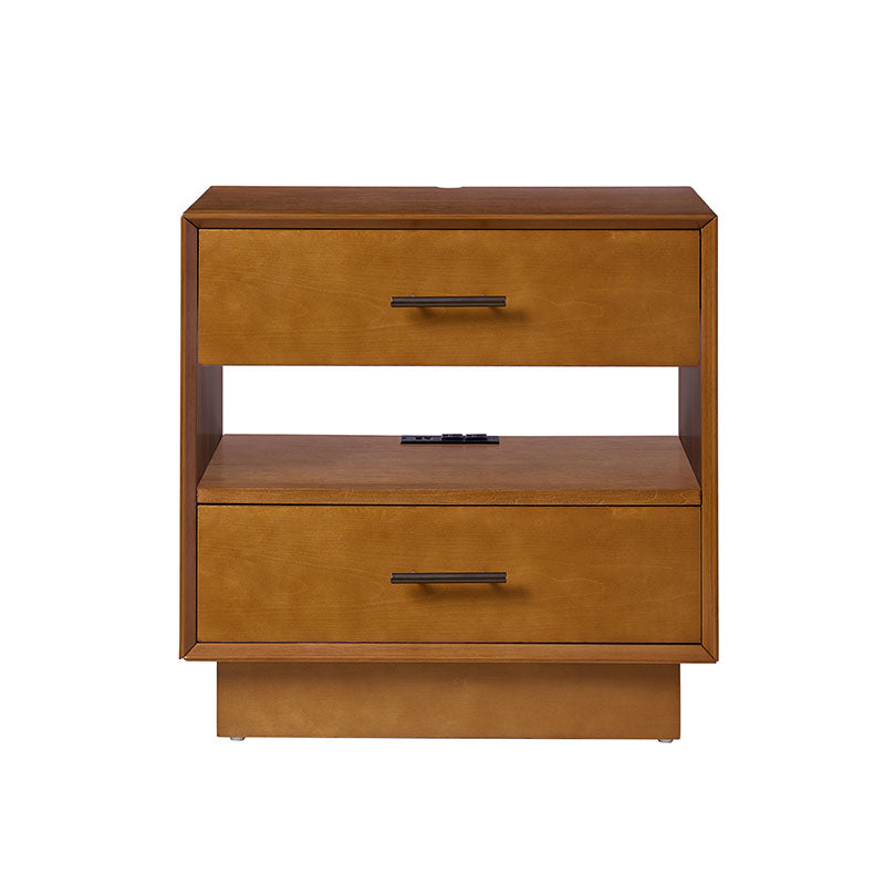 Yoel Hidden Drawer Nightstand with Built-in Outlets(Optional Types)