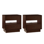 Yoel Hidden Drawer Nightstand with Built-in Outlets(Optional Types)