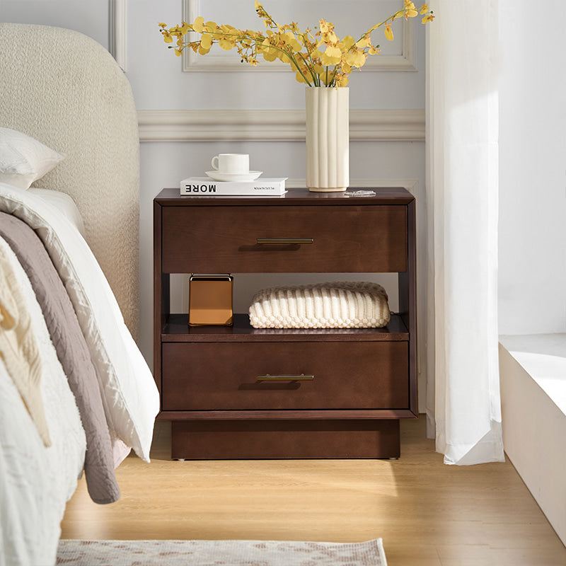 Yoel Hidden Drawer Nightstand with Built-in Outlets(Optional Types)